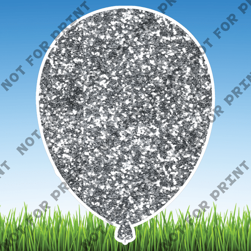 ACME Yard Cards Glitter Balloons #020