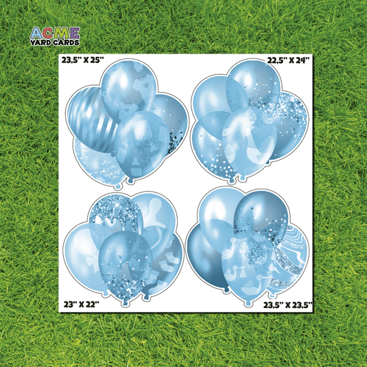 ACME Yard Cards Half Sheet - Balloons - Bundles Baby Boy II