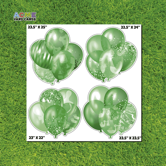 ACME Yard Cards Half Sheet - Balloons - Bundles Baby Green II