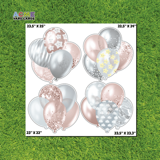 ACME Yard Cards Half Sheet - Balloons - Bundles Baby Moon and Stars II