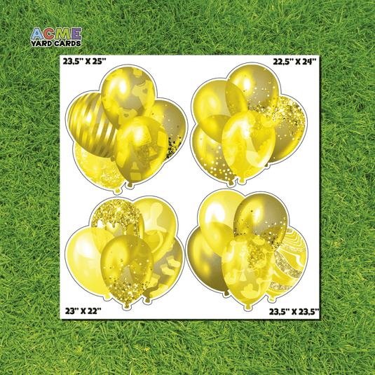 ACME Yard Cards Half Sheet - Balloons - Bundles Baby Yellow II