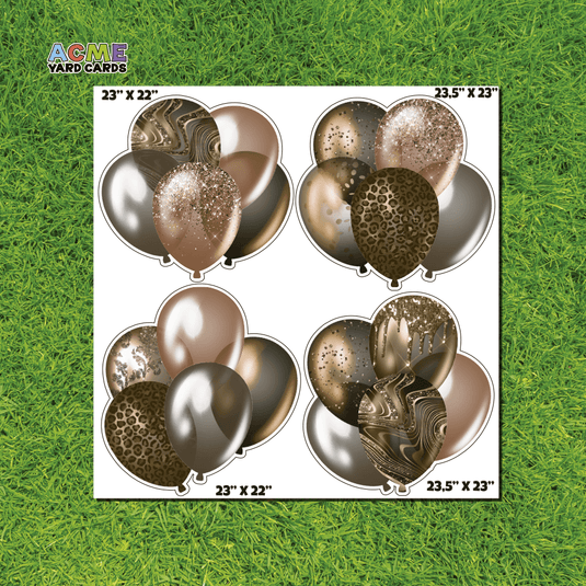 ACME Yard Cards Half Sheet - Balloons - Bundles Bronze