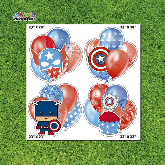ACME Yard Cards Half Sheet - Balloons - Bundles Captain America