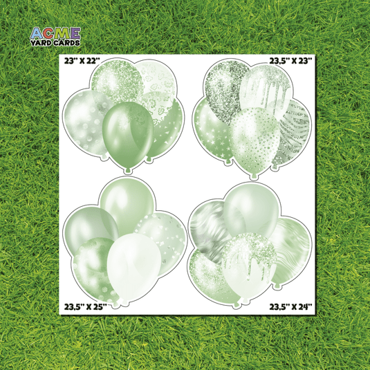 ACME Yard Cards Half Sheet - Balloons - Bundles Mint Green