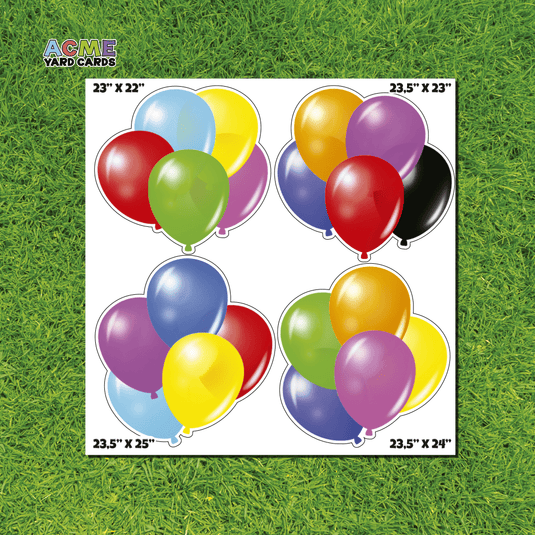 ACME Yard Cards Half Sheet - Balloons - Bundles Multicolor