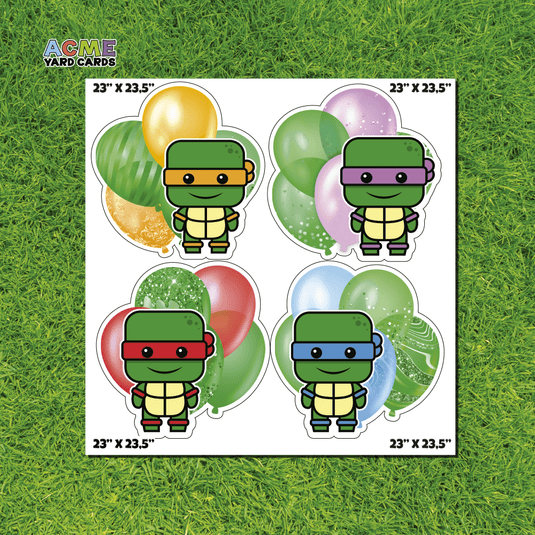 ACME Yard Cards Half Sheet - Balloons - Bundles Ninja Turtles