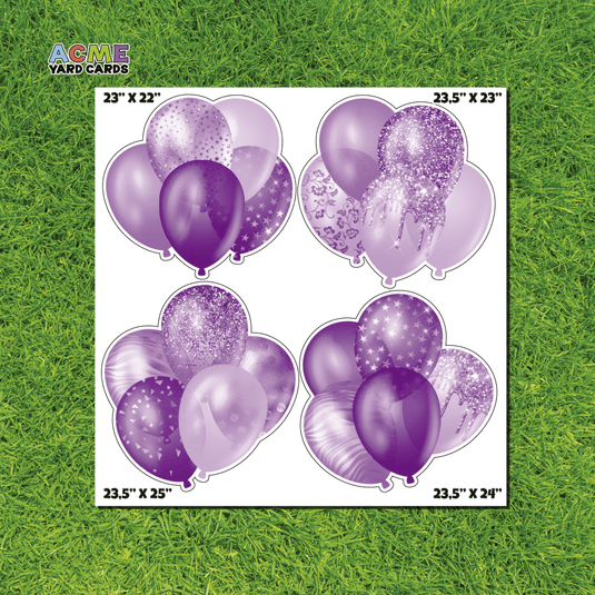 ACME Yard Cards Half Sheet - Balloons - Bundles Purple