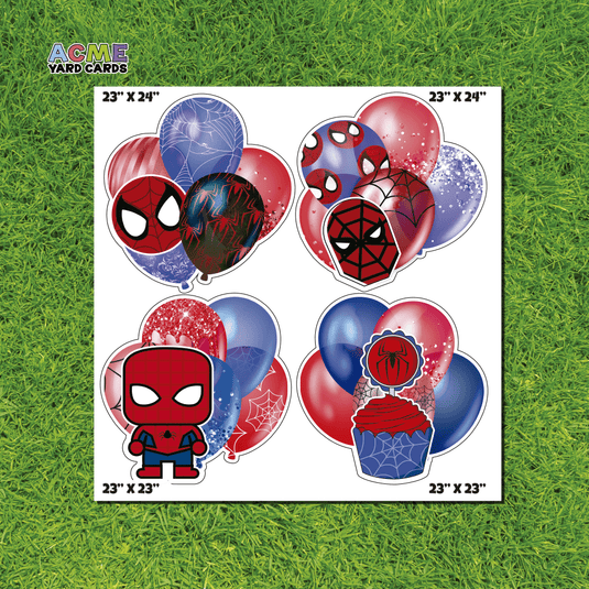 ACME Yard Cards Half Sheet - Balloons - Bundles Spiderman II Inspired