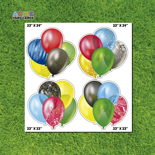 ACME Yard Cards Half Sheet - Balloons - Bundles Super Heroes VI