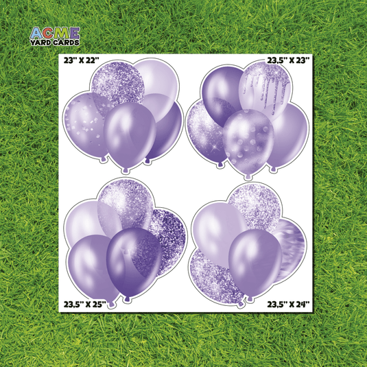 ACME Yard Cards Half Sheet - Balloons - Bundles Violet