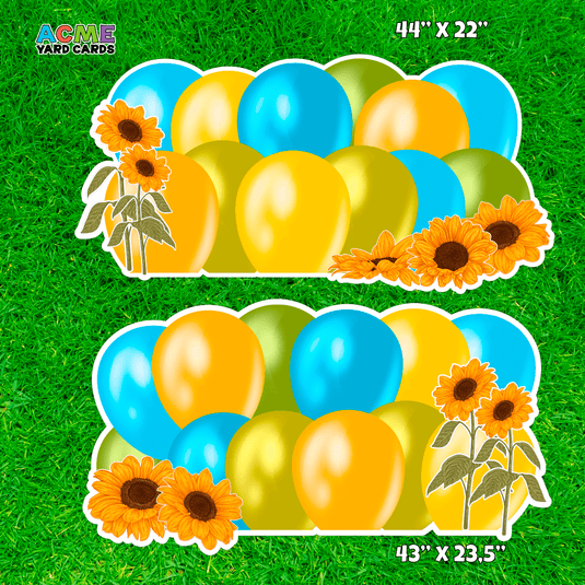ACME Yard Cards Half Sheet - Balloons - Cut Sunflowers