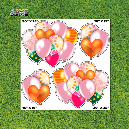 ACME Yard Cards Half Sheet - Balloons - Floral Balloon Bundles