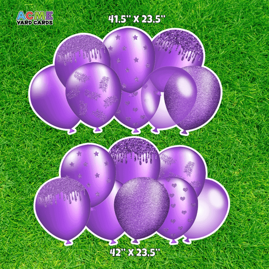 ACME Yard Cards Half Sheet - Balloons - Panel - Purple Balloon Flair