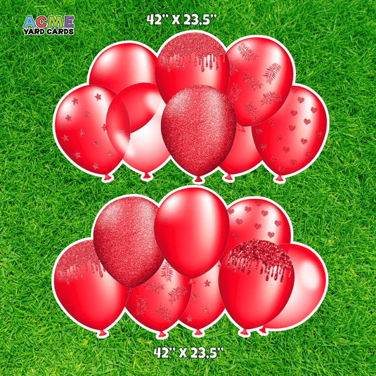 ACME Yard Cards Half Sheet - Balloons - Panel - Red Balloon Flair
