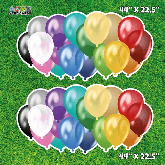 ACME Yard Cards Half Sheet - Balloons - Panels - Rainbow Colors