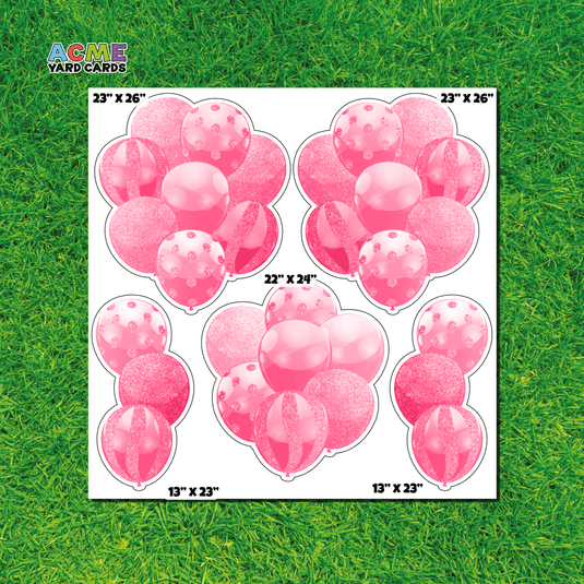 ACME Yard Cards Half Sheet - Balloons - Pink Balloon Bouquets