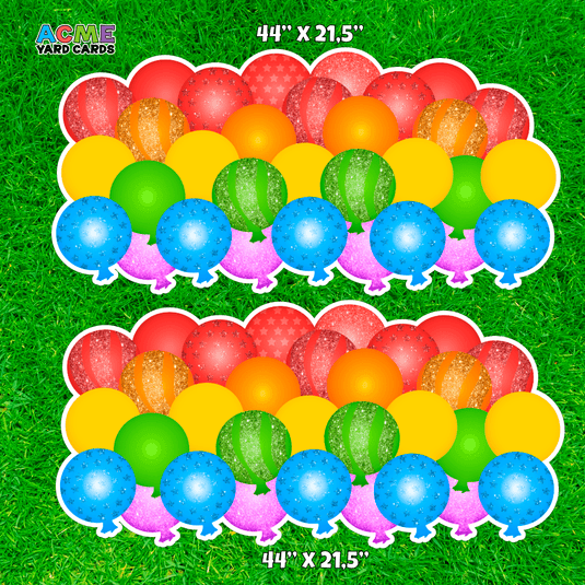 ACME Yard Cards Half Sheet - Balloons - Rainbow
