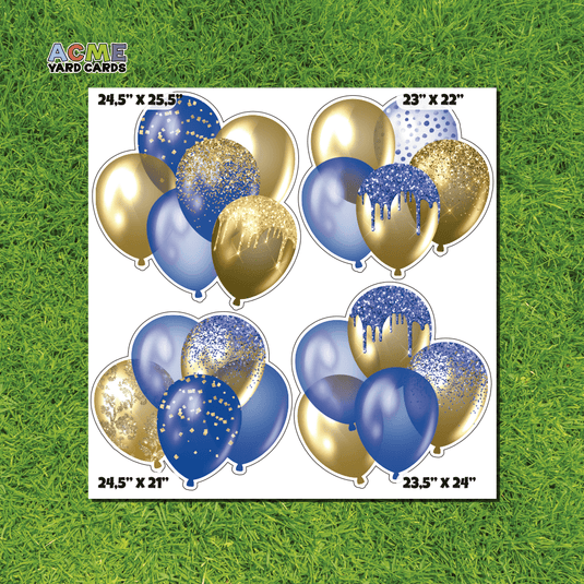 ACME Yard Cards Half Sheet - Balloons - Royal Blue Balloon Bouquets