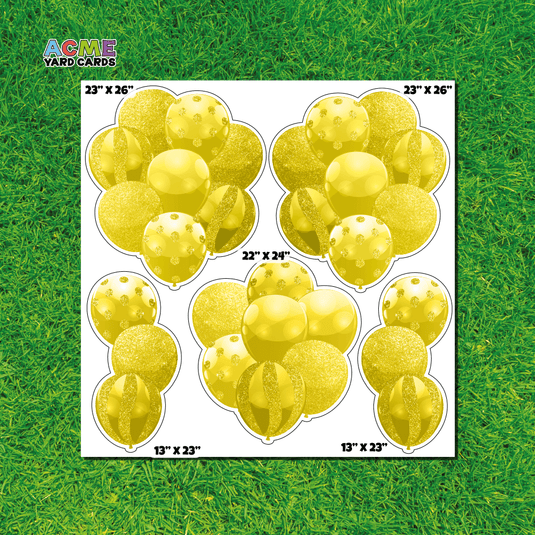 ACME Yard Cards Half Sheet - Balloons - Yellow Balloon Bouquets