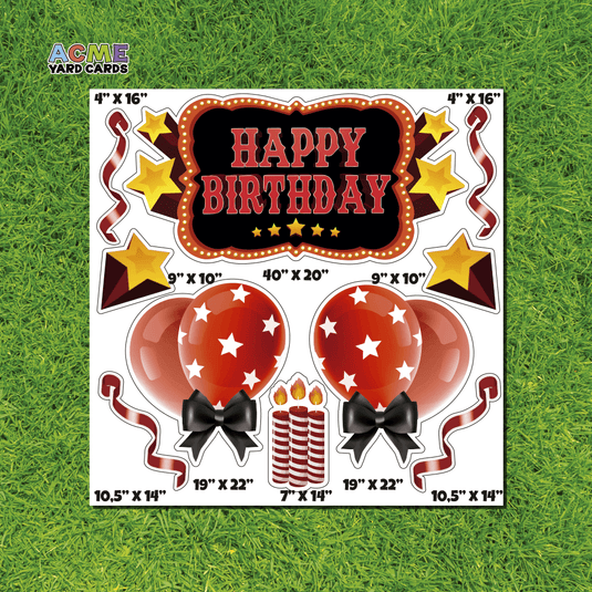 ACME Yard Cards Half Sheet - Birthday - Carnival Happy Birthday