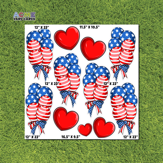 ACME Yard Cards Half Sheet - Flair – Welcome Home USA Balloons and Hearts II