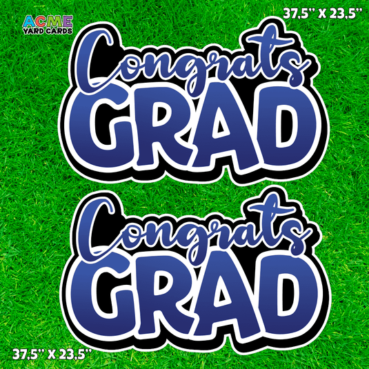 ACME Yard Cards Half Sheet - Graduation - Congrats Grad - Blue
