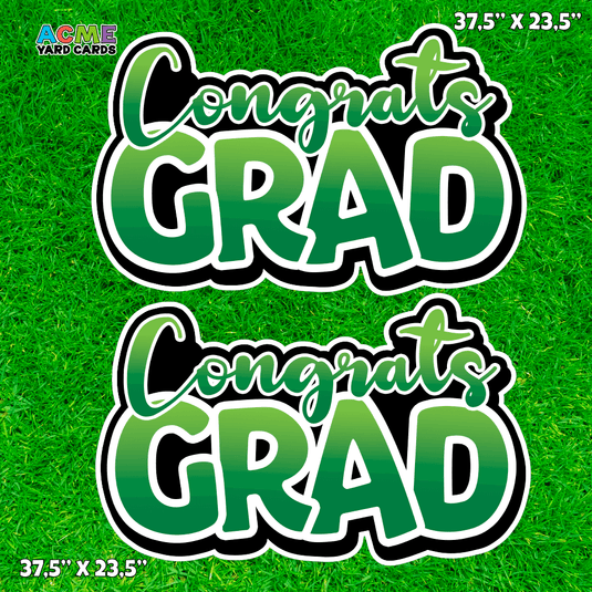 ACME Yard Cards Half Sheet - Graduation - Congrats Grad - Green