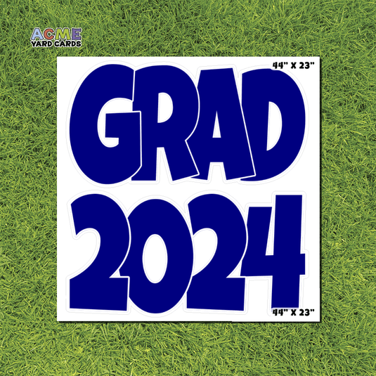 ACME Yard Cards Half Sheet - Graduation – Grad 2024 Navy Blue