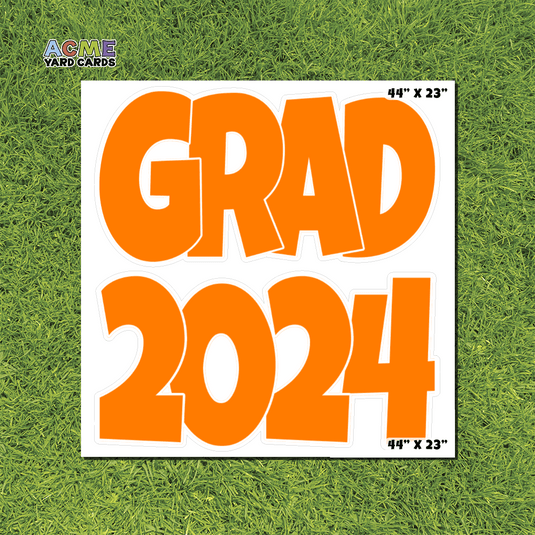 ACME Yard Cards Half Sheet - Graduation – Grad 2024 Orange
