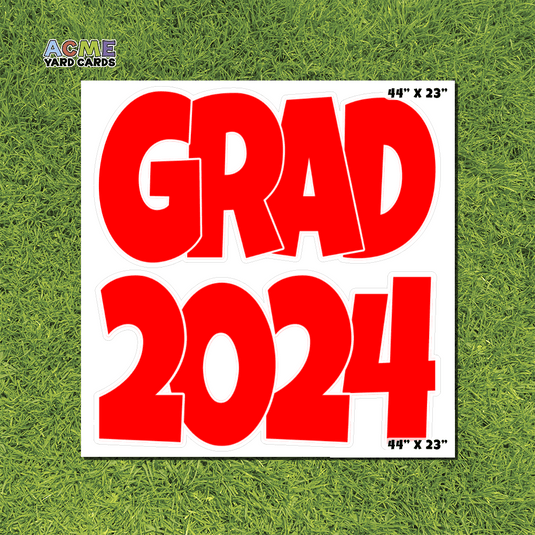 ACME Yard Cards Half Sheet - Graduation – Grad 2024 Red