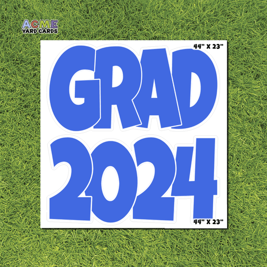 ACME Yard Cards Half Sheet - Graduation – Grad 2024 Royal Blue