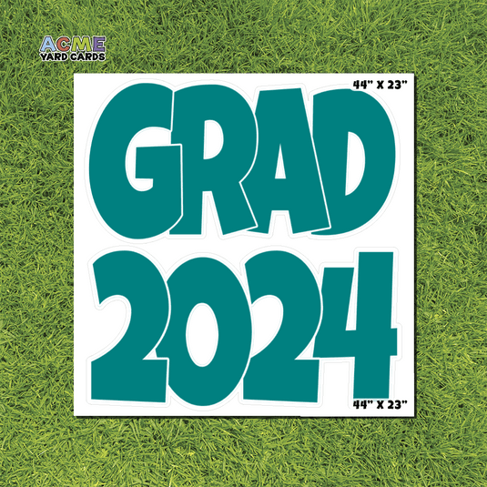 ACME Yard Cards Half Sheet - Graduation – Grad 2024 Teal