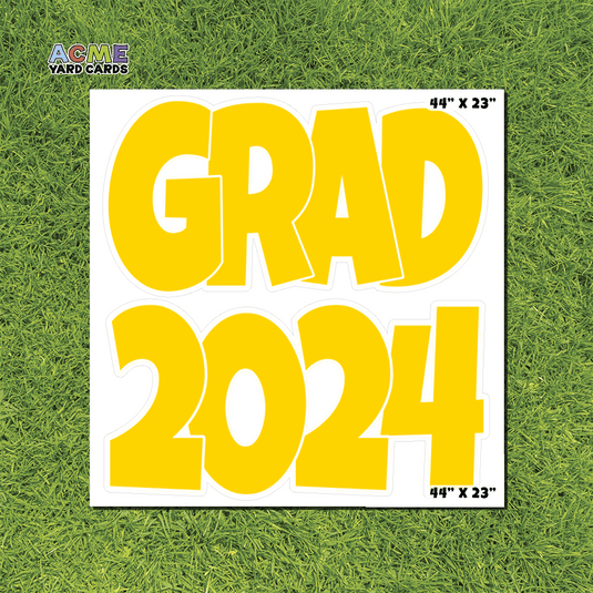 ACME Yard Cards Half Sheet - Graduation – Grad 2024 Yellow