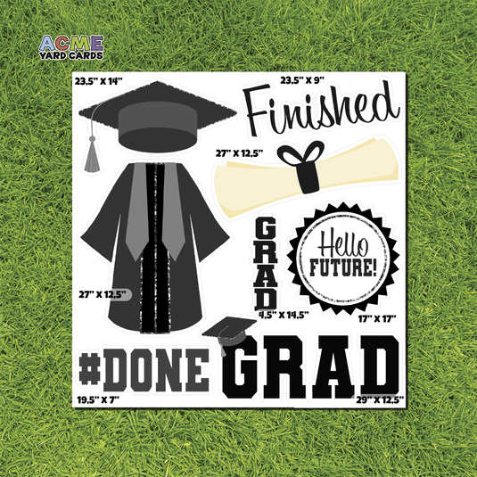 ACME Yard Cards Half Sheet - Graduation – Graduation Black