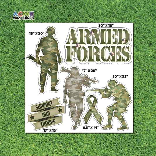 ACME Yard Cards Half Sheet - Theme - Armed Forces