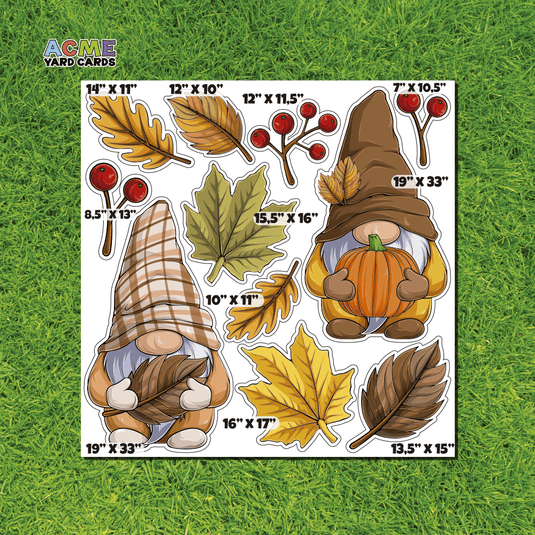 ACME Yard Cards Half Sheet - Theme – Autumn Gnomes
