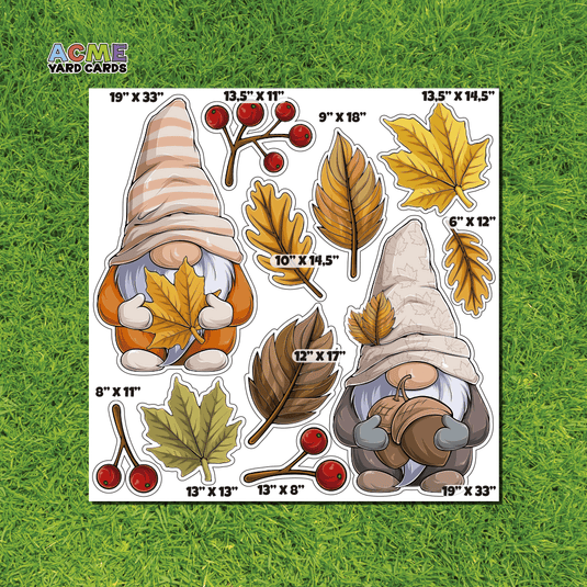 ACME Yard Cards Half Sheet - Theme – Autumn Gnomes II