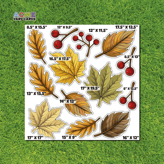 ACME Yard Cards Half Sheet - Theme – Autumn Leaves Collection
