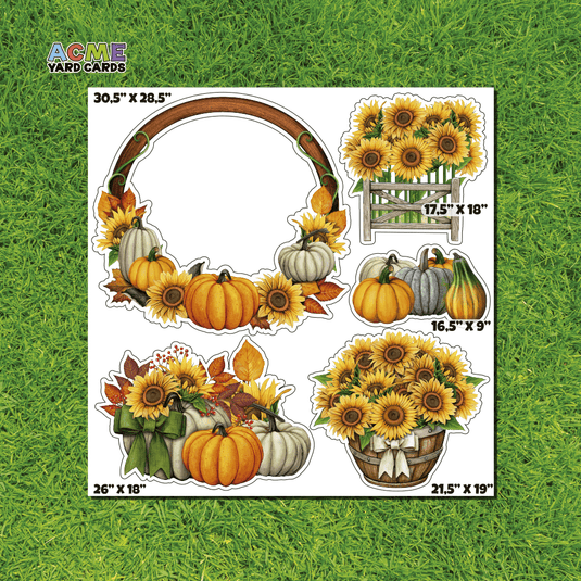 ACME Yard Cards Half Sheet - Theme – Autumn & Pumpkins Frame