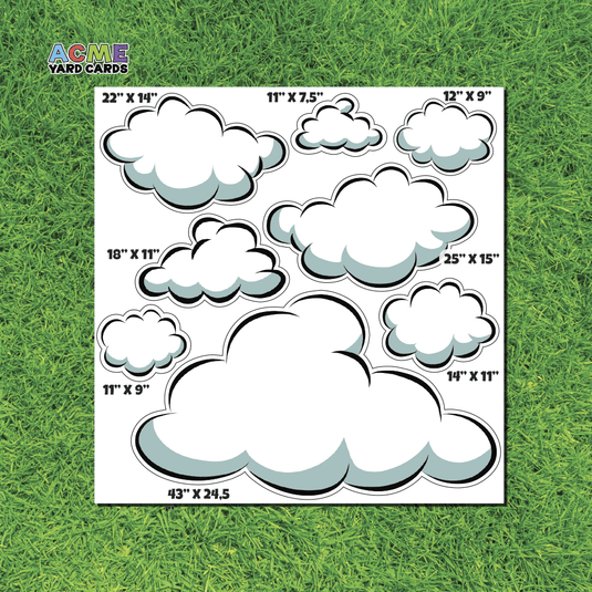 ACME Yard Cards Half Sheet - Theme - Clouds I