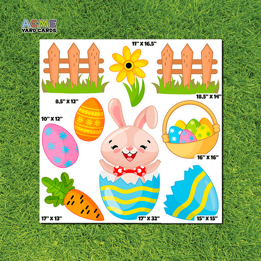 ACME Yard Cards Half Sheet - Theme – Cute Easter Bunny