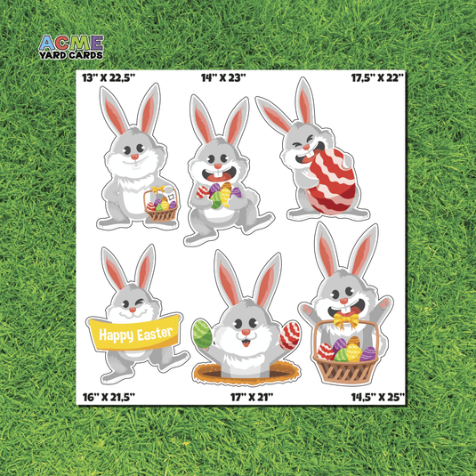 ACME Yard Cards Half Sheet - Theme - Cute Easter Bunny