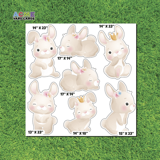 ACME Yard Cards Half Sheet - Theme - Cute Easter Bunny II