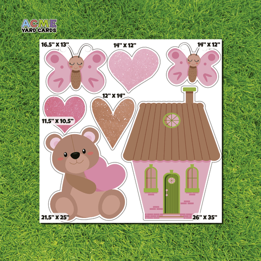 ACME Yard Cards Half Sheet - Theme – Cute Teddy Bear