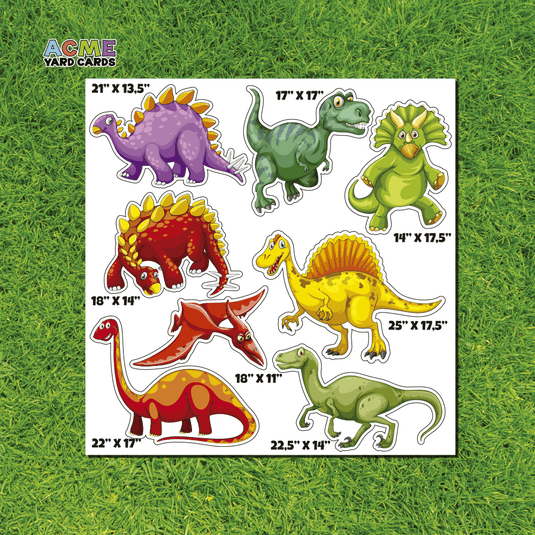 ACME Yard Cards Half Sheet - Theme - Dinosaur