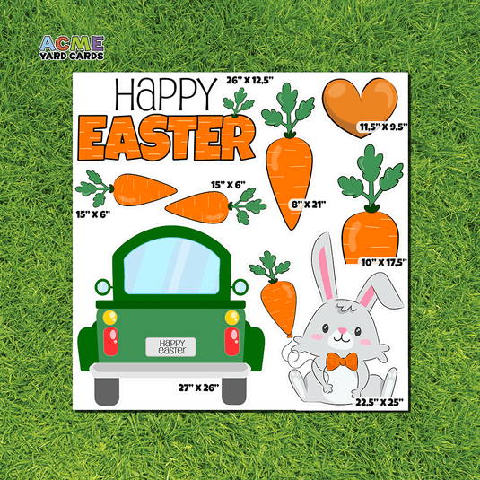 ACME Yard Cards Half Sheet - Theme – Easter Carrot & Rabbit
