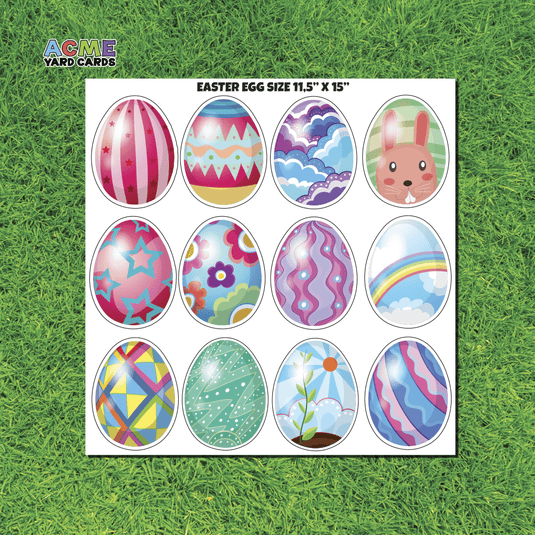 ACME Yard Cards Half Sheet - Theme - Easter Eggs I