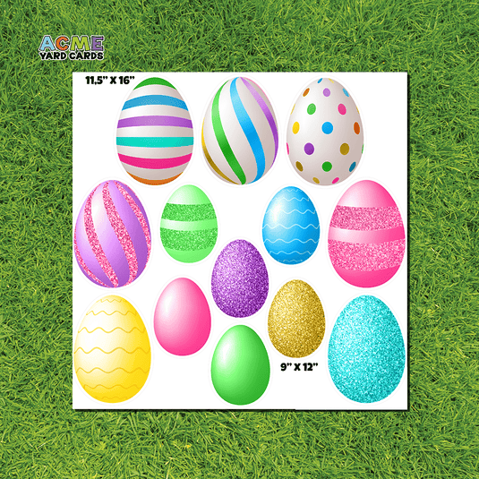 ACME Yard Cards Half Sheet - Theme – Easter Eggs III