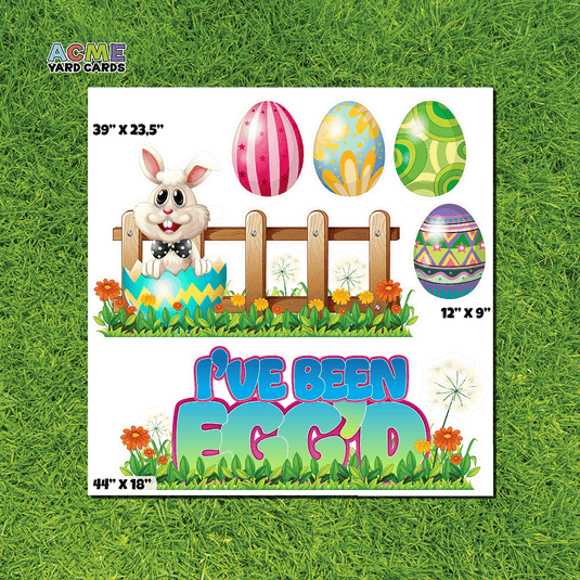 ACME Yard Cards Half Sheet - Theme – Easter Ive Been Egg'd