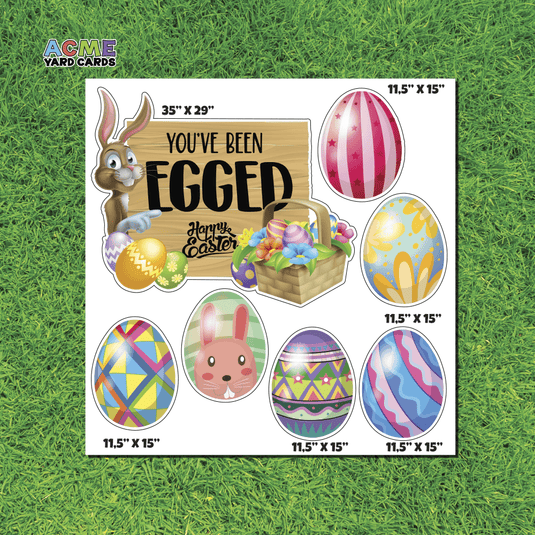 ACME Yard Cards Half Sheet - Theme - Easter You've Been Egged I